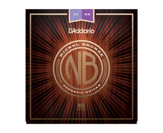 D`ADDARIO NB1152 NICKEL BRONZE ACOUSTIC, CUSTOM LIGHT, 11-52