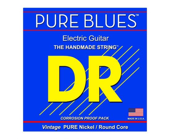 DR PHR-09 09/42 Pure Blues Lite Комплект струн для 6-струнной электро-гитары. Круглая обмотка из чи