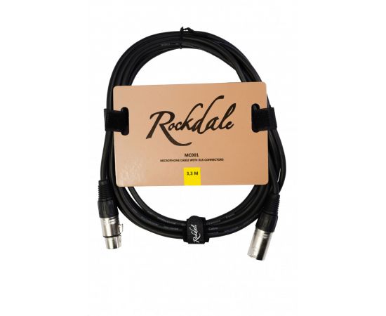 ROCKDALE MC001.3.3 MICROPHONE CABLE WITH XLR CONNECTORS, 3,3 METERS