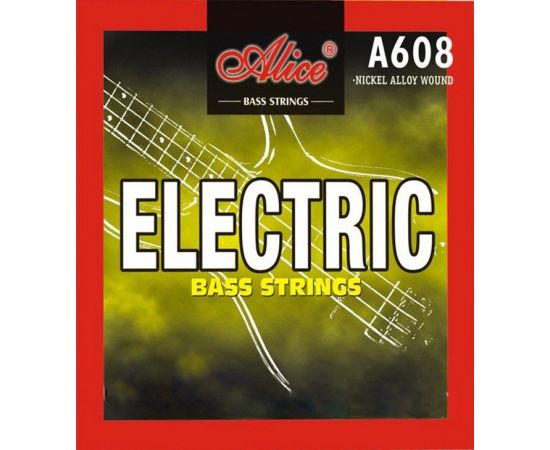 ALICE A608(4)-M Medium 045-105,Комплект струн для бас-гитары, сталь/сплав никеля
