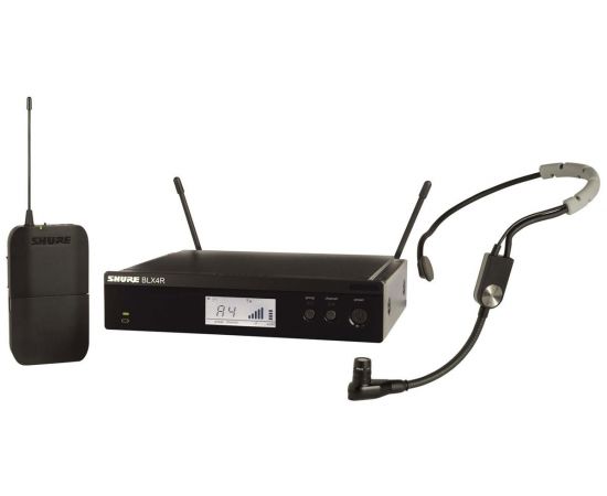 SHURE BLX14RE/SM35 M17 радиосистема головная с микрофоном SM35. Кронштейны для крепления в рэк в ком