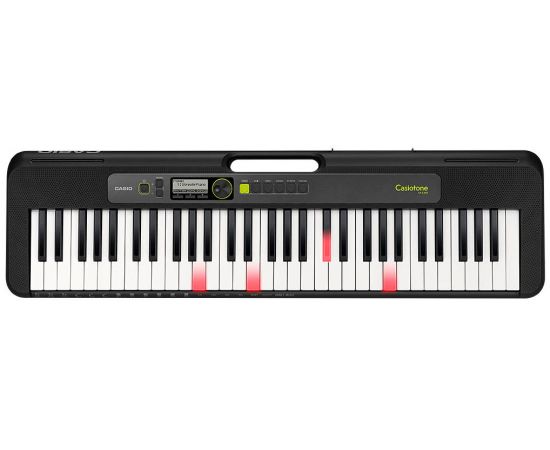 CASIO LK-S250 Синтезатор, 61 клавиша фортепианного типа с чувствительностью к касанию, 400 тембров,