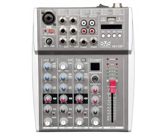SVS Audiotechnik AM-5 DSP Микшерный пульт аналоговый, 5-канальный, 24 DSP эффекта, USB интерфейс.Сов