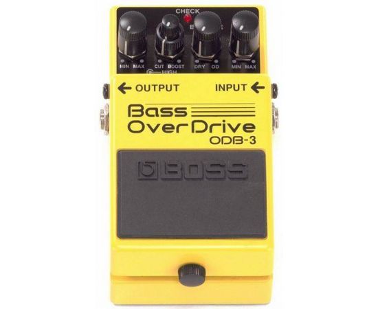 BOSS ODB-3 педаль гитарная Bass Overdrive. Регуляторы: Level, EQ, Balance, Gain. Индикатор Check. Ра
