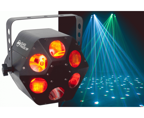 AMERICAN DJ Quad Phase Hp Cветодиодный дискотечный прибор, 32 Вт Quad Color 4-в-1 (RGBW) LED, звуков