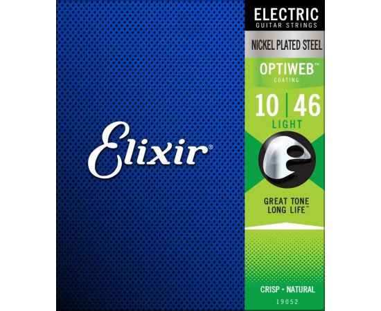ELIXIR 19052 OPTIWEB набор 6 струн для гитары Электро,10-46,Толщины струн: .010, .013, .017, .026, .036, .046