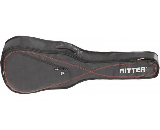 RITTER RGP5-D/BRR Чехол для акустической гитары, защитное уплотнение 15мм+5мм, 3 кармана, цвет черный