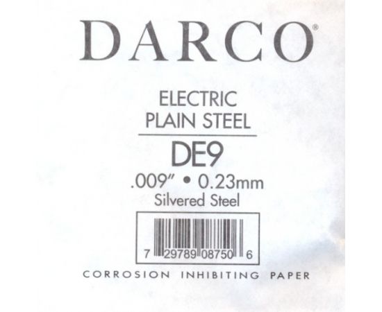 DARCO DE9 СТРУНА 1 шт для гитары Электрик, материал: Сталь посеребренная, мензура: Стандарт,  толщин