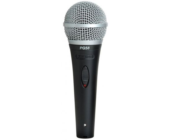 SHURE PG58-QTR кардиоидный вокальный микрофон c выключателем, с кабелем XLR -1/4'