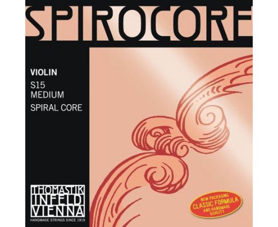 THOMASTIK S15 Spirocore "Красный" Комплект струн для скрипки размером 4/4, среднее натяжение