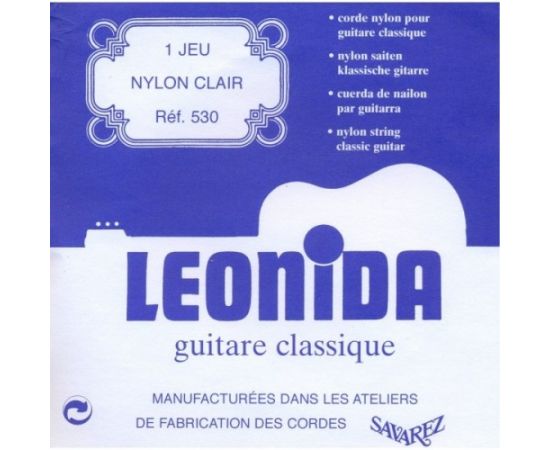SAVAREZ 530 LEONIDA Струны д/классических гитар  (29-33-41-29-34-42) нормального натяжения. Первые струны из прозрачного нейлона.
