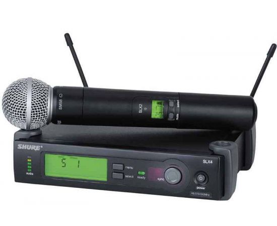SHURE SLX24E/58 L4E профессиональная двухантенная `вокальная` радиосистема с капсюлем микрофона SM58