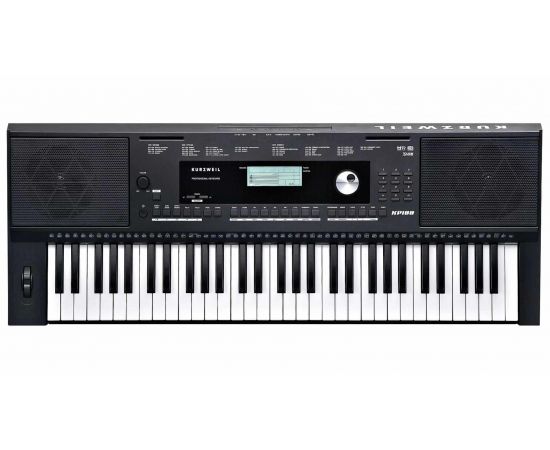 Kurzweil KP100 Синтезатор 61 клавиша,128-голосная полифония,3 Вт x 2-спикерная стерео-система,клавиатура с настраиваемым уровнем чувствительности
