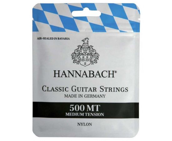 HANNABACH 500MT Комплект струн для классической гитары, посеребренная медь, среднее натяжение