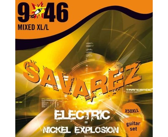 SAVAREZ X50XLL 9-46 Cтруны для электрогитары, в круглой никелевой обмотке, слабое натяжение