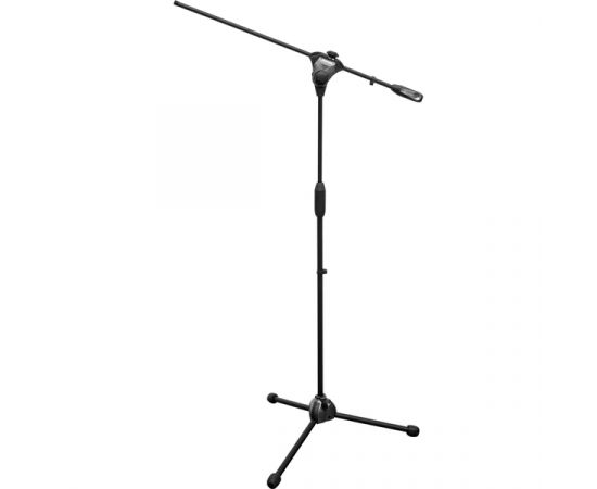 BESPECO MS11 Стойка микрофонная напольная, цвет: черный+серый, максимальная высота: 202см, длина нак