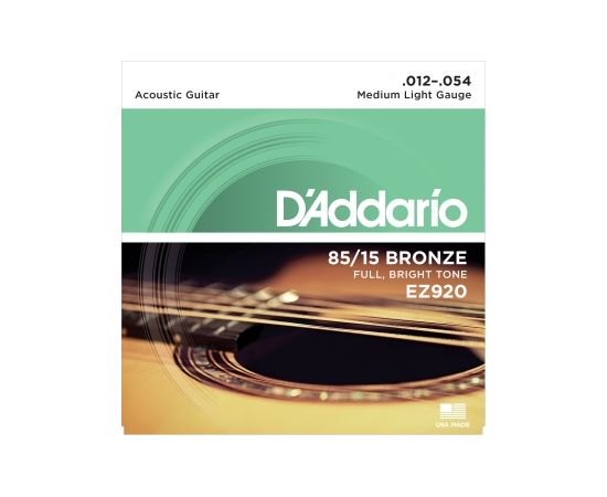 D'ADDARIO EZ920 AMERICAN BRONZE 85/15 Струны для акустической гитары Medium Light 12-54