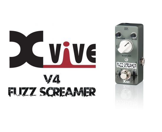 XVIVE V4 Fuzz Screamer Педаль эффектов гитариста, металлический мини-корпус, 9В