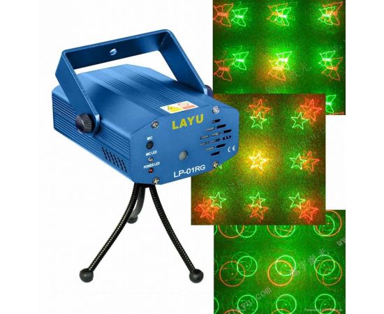 LAYU LP-01RG лазер двухцветный заливочный: Мощность диодов: Зеленый - 30 мВт, Красный - 100 мВт 6 ви