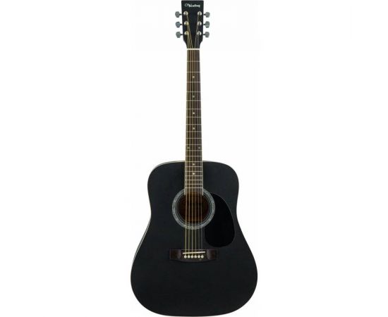 VESTON D-45 SP/BKS акустическая гитара, дредноут, черная, матовая.