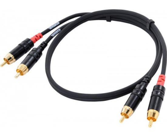 CORDIAL CFU 0.6 CC кабель сдвоенный RCA/RCA, 0.6м, черный