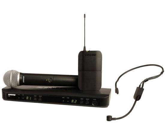 SHURE BLX1288E/P31 M17 двухканальная радиосистема с ручным и головным микрофонам: PG58 и PGA31, 662