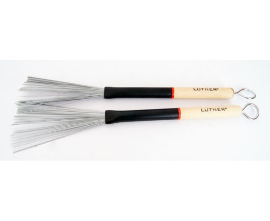 LUTNER SV507 Щетки для барабана металлические.Деревянная ручка, регулируемая длина проволоки. (В упаковке 2 штуки)