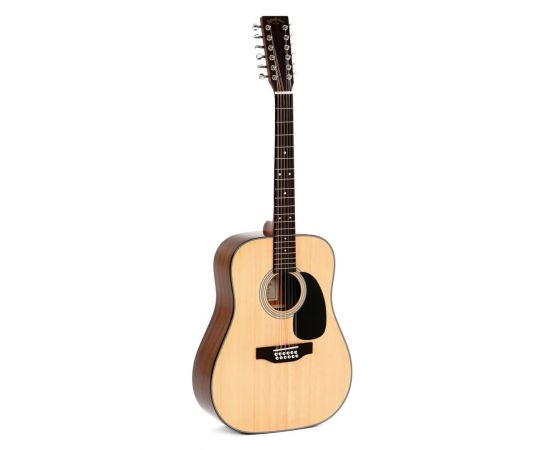 SIGMA DM12-1ST+ акустическая гитара, 12 струн, тип дреднот Верхняя дека: ель массив Корпус: красное