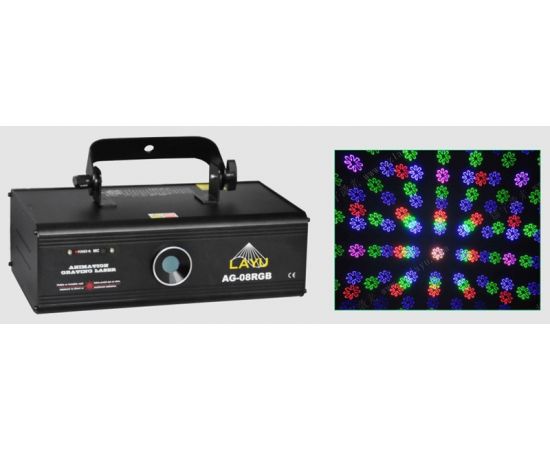 LAYU AG-08RGB Лазер RGB, 128 встроенных программ, авто и звуковая активация