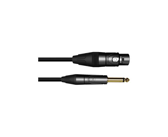 MHI-7 Профессиональный микрофонный кабель 7м, диаметр кабеля 6,5мм, позолоченный джек 6.3мм - гнездо XLR "мама". LEEM
