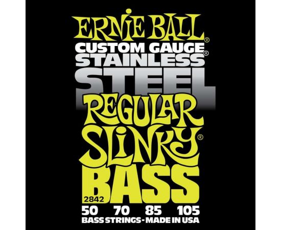 ERNIE BALL 2842 струны для бас-гитары Stainless Steel Bass Regular Slinky (50-70-85-105)