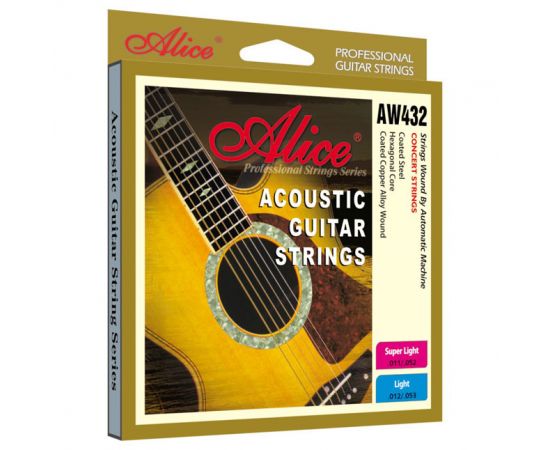 ALICE AW432-SL Комплект струн для акустической гитары, медь, 11-52