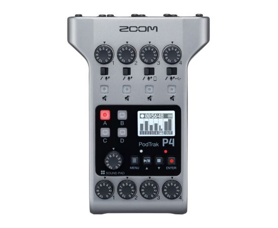 ZOOM PODTRAK P4 Аудиорекордер для подкастов Компактный, доступный и многофункциональный