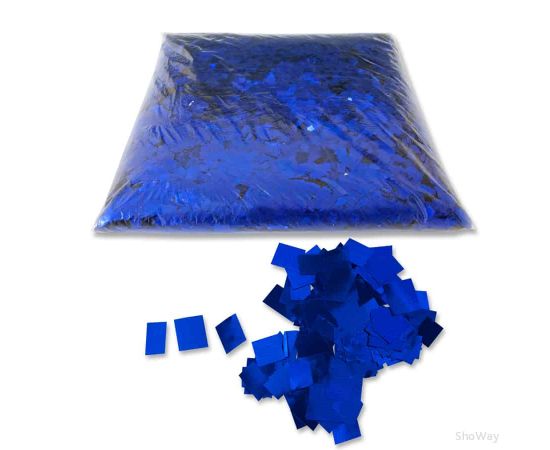 GLOBAL EFFECTS Металлизированное конфетти 6х6мм синее