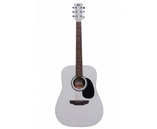 JET JD-257 WHS акустическая гитара, цвет белый, Форма корпуса: Dreadnought (вестерн),Верхняя дека: ель