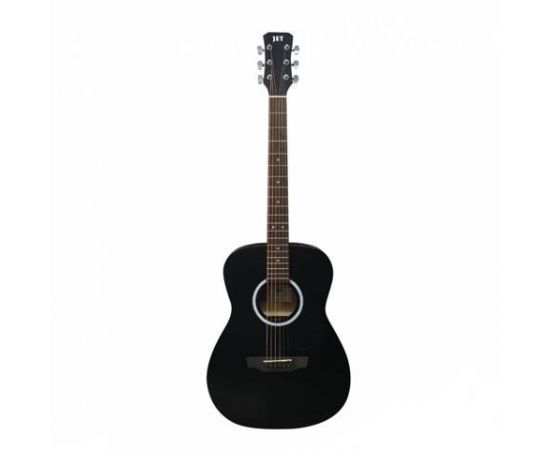 JET JF-155 BKS акустическая гитара, цвет черный, Форма корпуса: Концерт (фолк),Верхняя дека: ель,