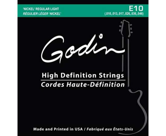 GODIN 008964 E-10 Комплект струн для электрогитары, 10-46, Regular Light
