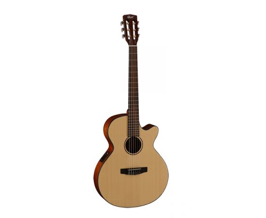 CORT CEC3-NS Classic Series Классическая гитара со звукоснимателем, с вырезом, цвет натуральный
