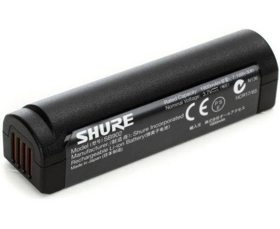 SHURE SB902 Аккумулятор для беспроводных передатчиков GLX-D, литий-ионный
