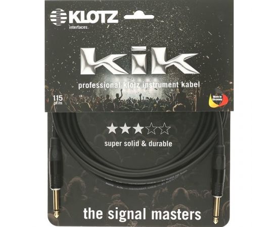 KLOTZ KIKKG3.0PPSW KIK Кабель инструментальный, 3м, прямые коннекторы