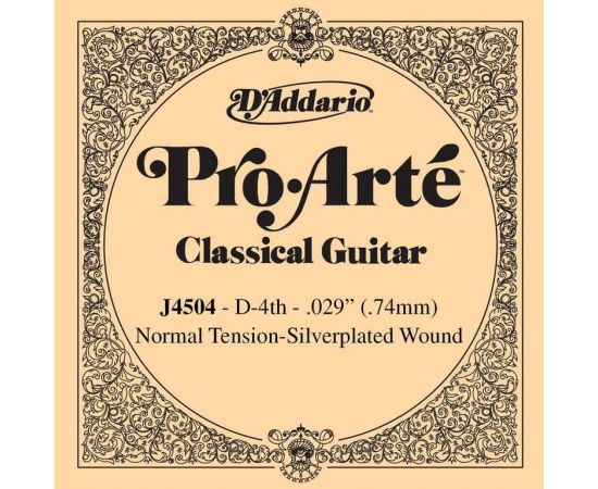 D'ADDARIO J4504 Pro-Arte Отдельная 4-ая струна для классической гитары, нейлон, норм. натяжение