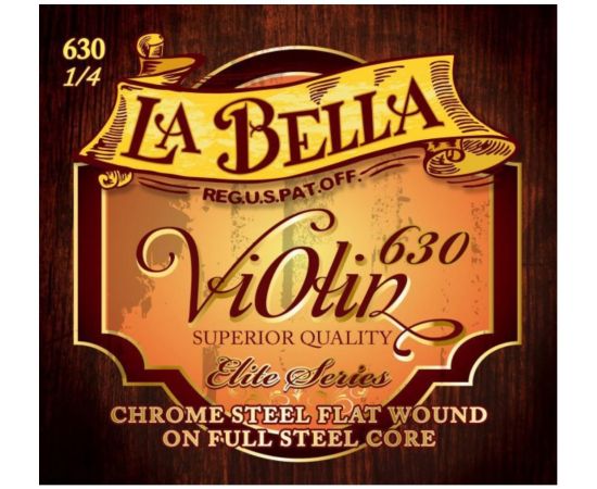 LA BELLA 630-1/4 Комплект струн для скрипки размером 1/4, сталь