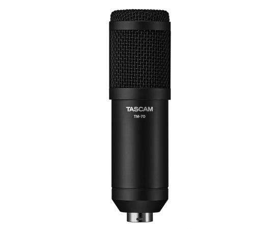 TASCAM TM-70 Динамический микрофон для подкаста супер-кардиоидный, 30Гц-20кГц, балансный выход 250 Ом, чуств. -51dB +/-3dB (0dB=1V/Pa at 1kHz)