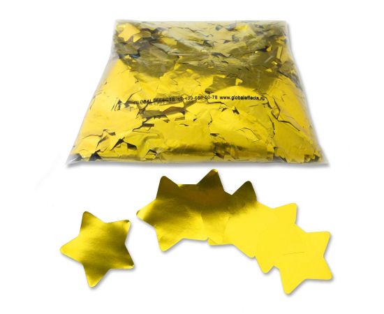 ​GLOBAL EFFECTS Металлизированное конфетти Звезды 4,1см золото