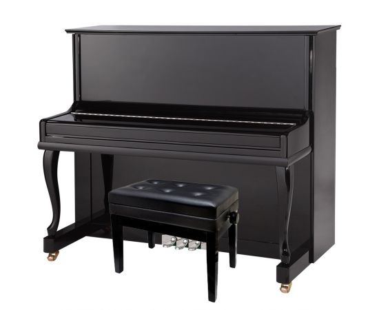 SAM MARTIN UP123 Black Акустическое пианино  7 1/3 октавы, 88 клавиш, цвет чёрный, банкетка