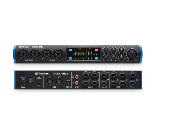 PRESONUS Studio 1810C аудио/MIDI интерфейс, USB-C 2.0, 18вх/8 вых каналов, предусилители XMAX, до 24