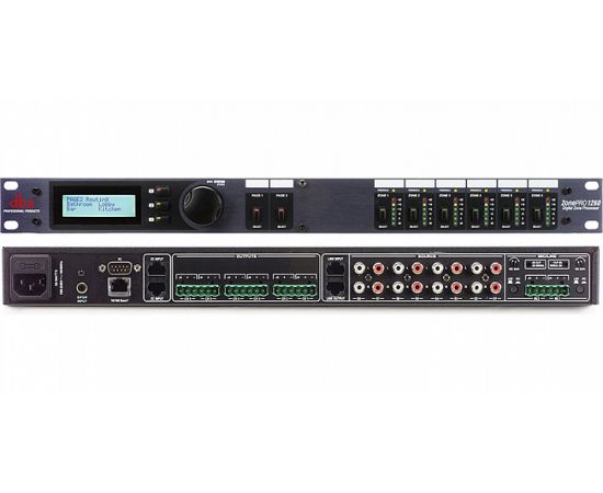 DBX 1260 аудио процессор для многозонных систем. 12 входов - 2 балансных мик/лин Phoenix, 8 RCA, S/P