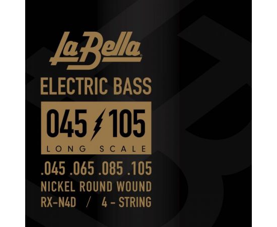 LA BELLA RX-N4D RX Nickel Комплект струн для бас-гитары, никелированные, 45-105