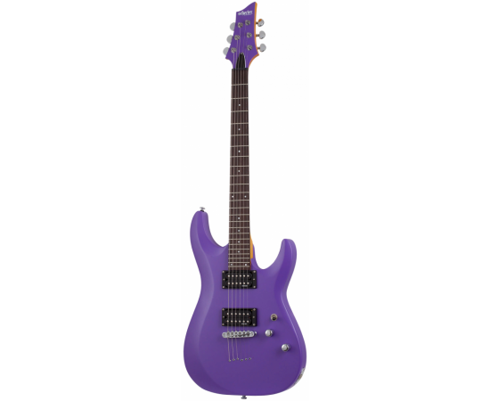 ​SCHECTER C-6 Deluxe Satin Dark Purple Гитара электрическая шестиструнная, крепление грифа: на болтах