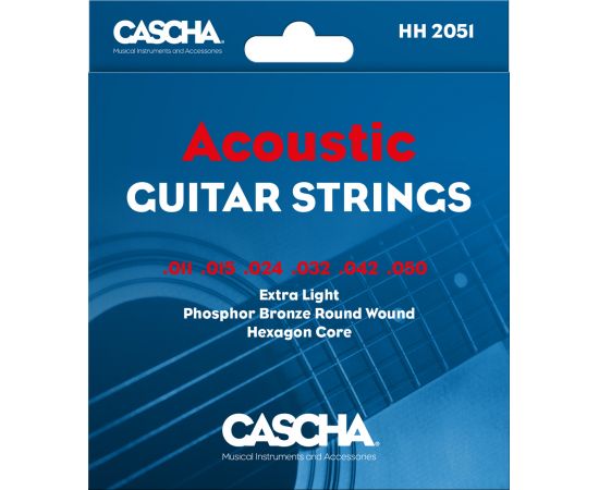 CASCHA HH-2051 Комплект струн для акустической гитары, фосфорная бронза, 11-50
